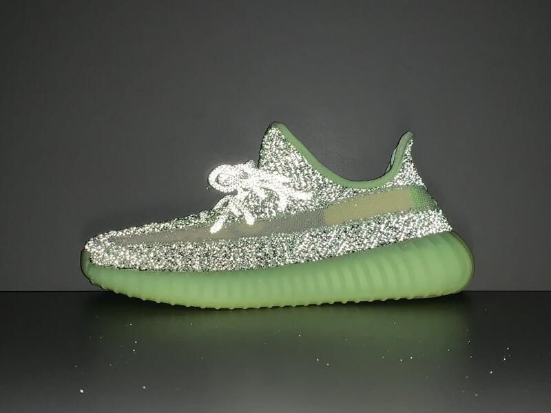 reflective green yeezy