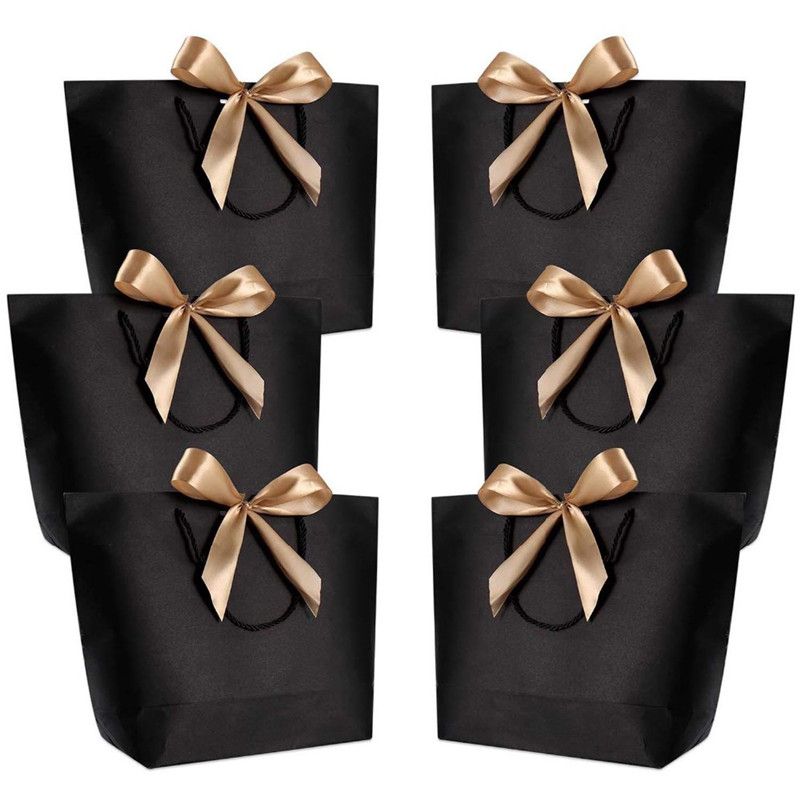 Acheter Pas Cher Grande Taille Boite Emballage Cadeau Poignee Dor Papier Cadeau Sacs En Papier Kraft Avec Poignees De Mariage Bebe Douche Birthday Party Favor Du 10 33 Fr Dhgate