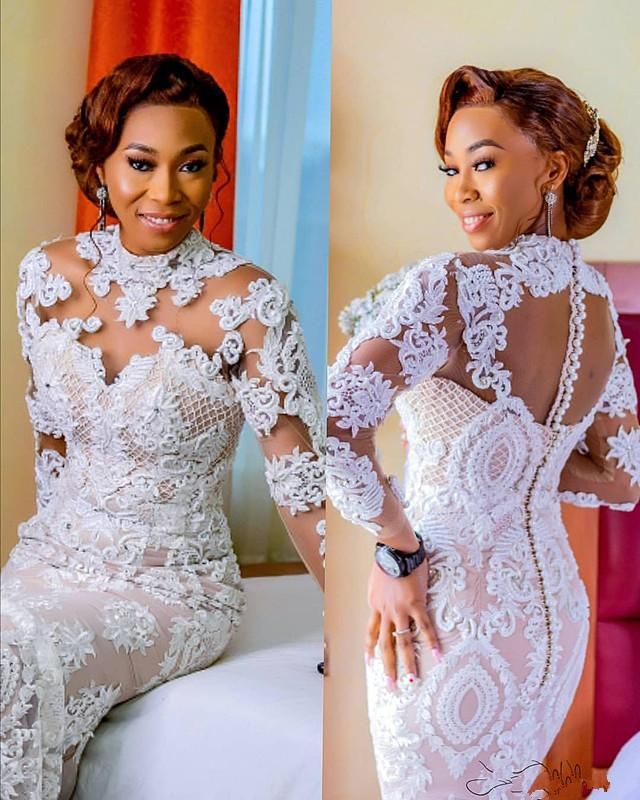Elegant White Illusion Mermaid Wedding 