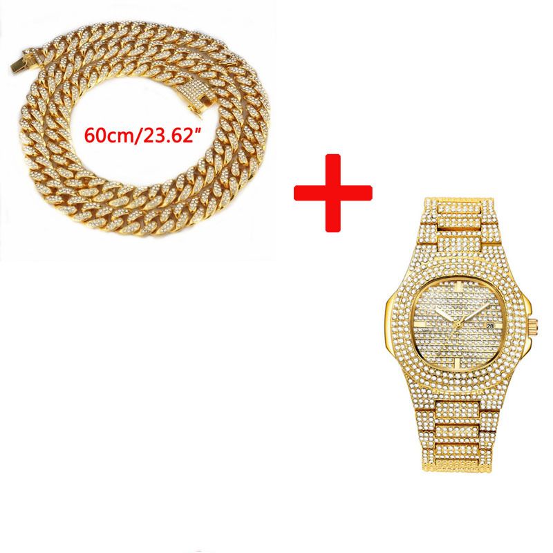 necklace watch gold