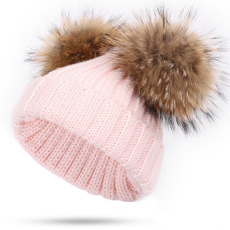 baby double bobble hat