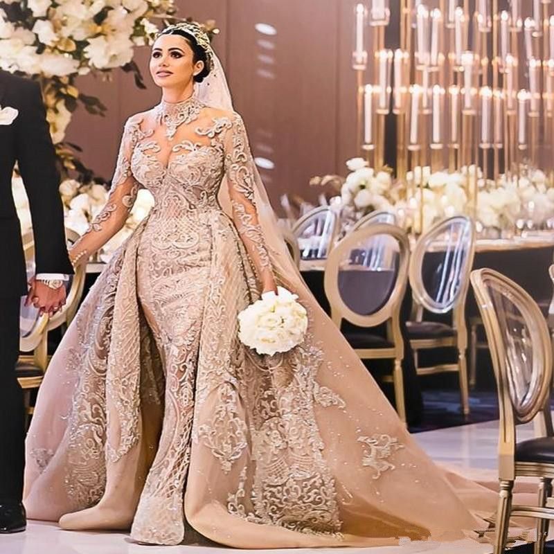 arabic mermaid wedding dresses