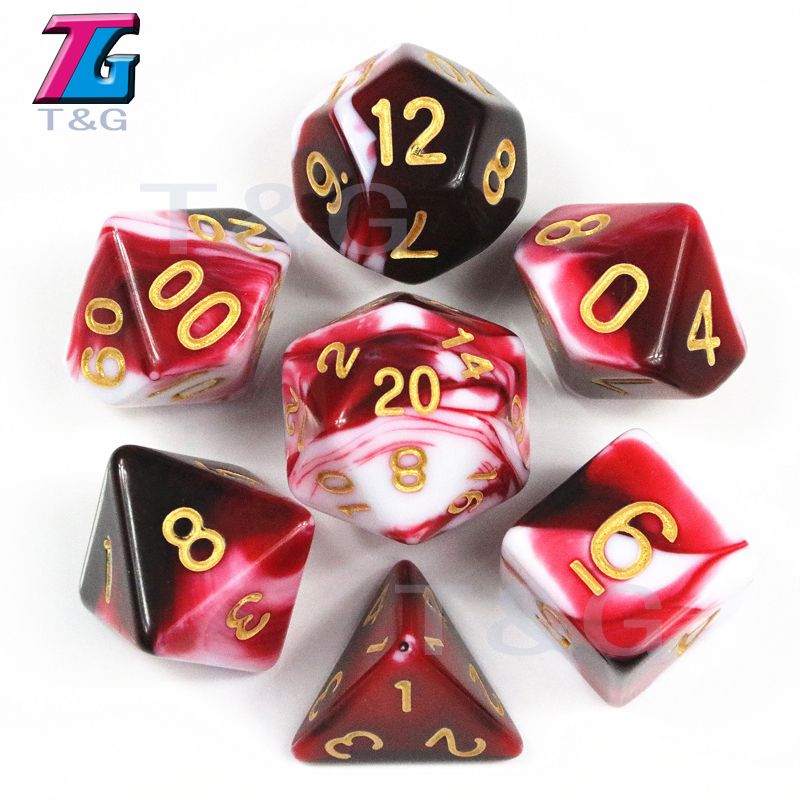 Shop Gambing Online Factory Price Trpg Dice For D D Game Best Gifts Acrylic 7 Colours With As Cheap As 23 87 Piece Dhgate Com