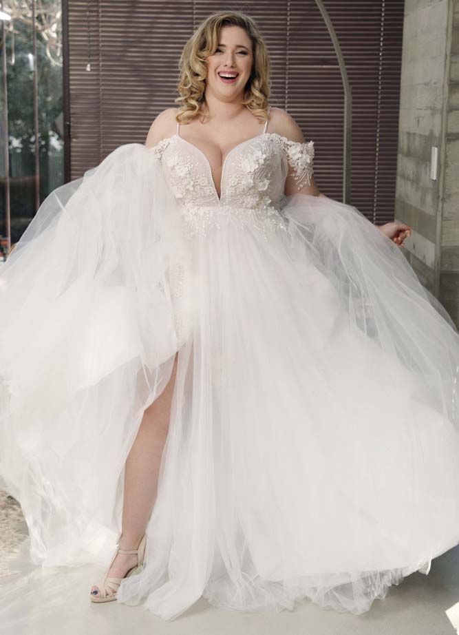 sexy plus wedding dress