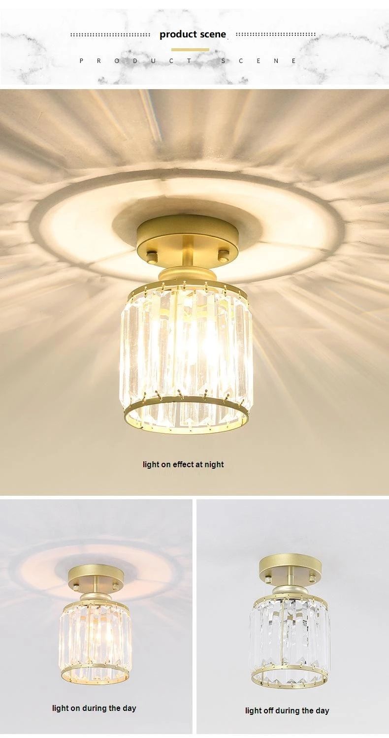 2020 Modern Led Crystal Ceiling Lamps For Lobby Hallway Balcony