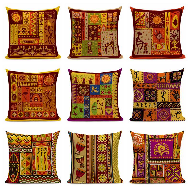 Cheap African Decor Cushion Cover 45cm House De Coussin Vintage ...