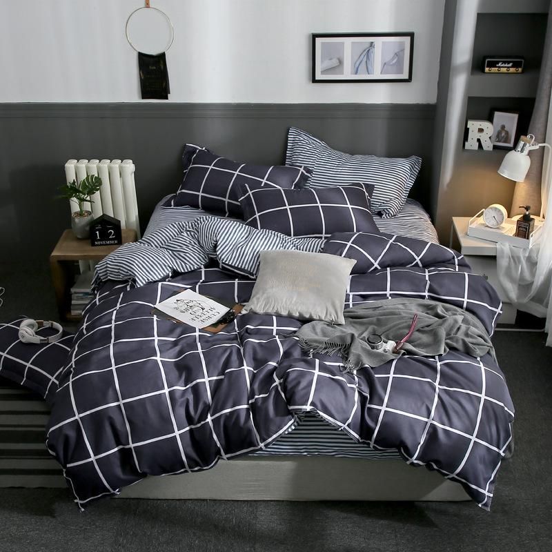 Paisley Black Grey Modern Duvet Cover Pillowcase Set Single