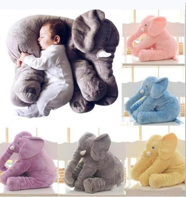 soft baby elephant pillow
