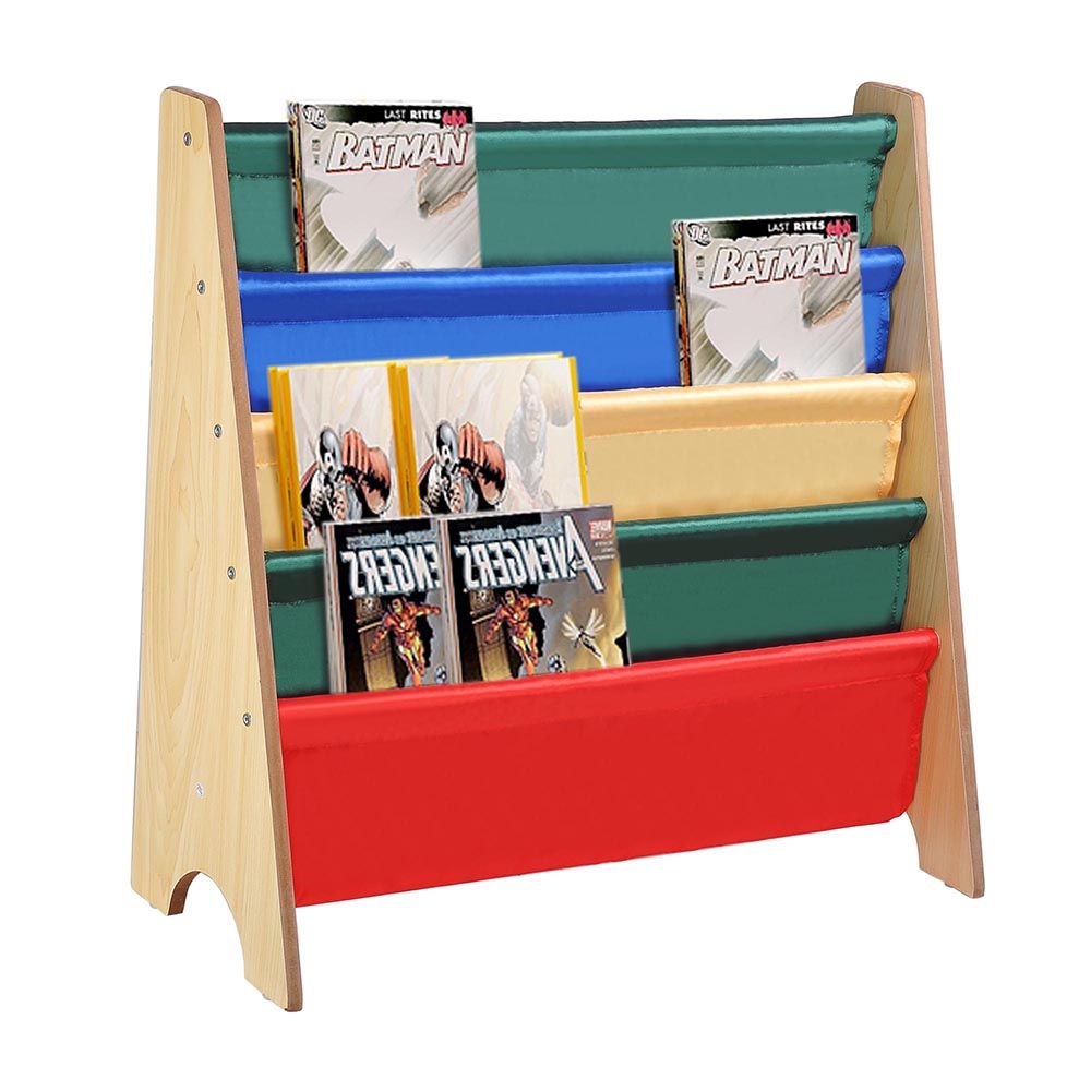 2020 Kids Sling Bookshelf Book Display Holder Natural Us In Stock