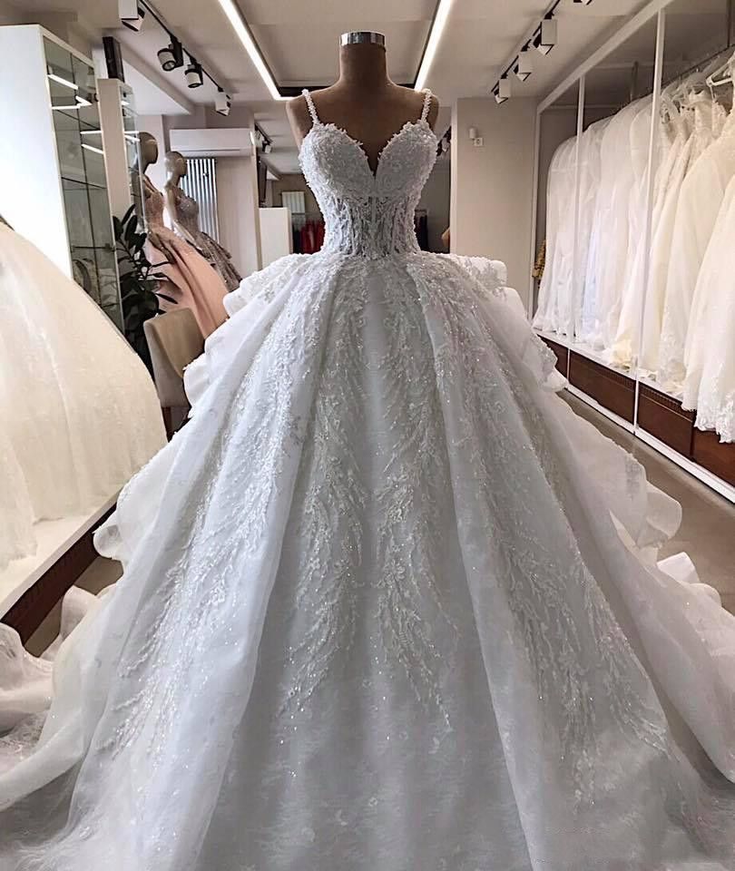 Acheter Real Photo Blanc Organza Mariage Vintage Dentelle Robe De Mariée De Mariage Robes Invité Pas Cher Abiti Da Sposa Robes De Mariée Afrique Du