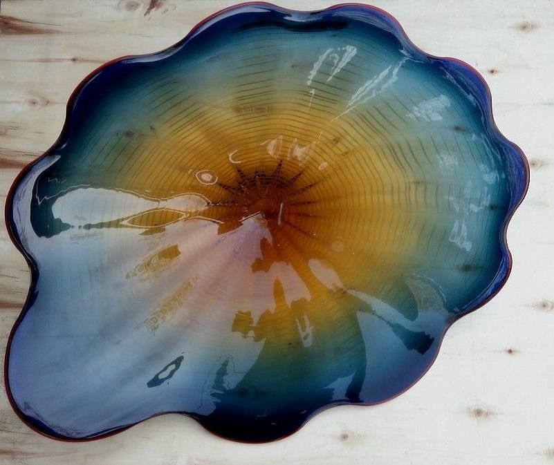 Wholesale Turkish Modern Art Hanging Blown Glass Plate Wall Decoration