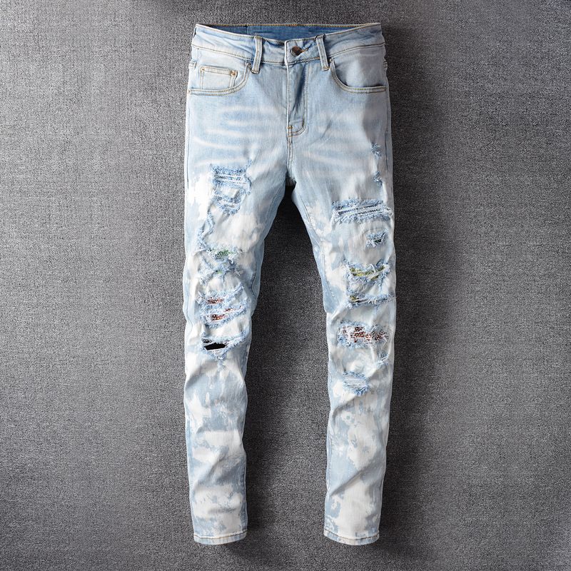 light grey ripped jeans mens