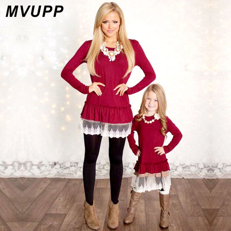 mommy and me long sleeve dresses