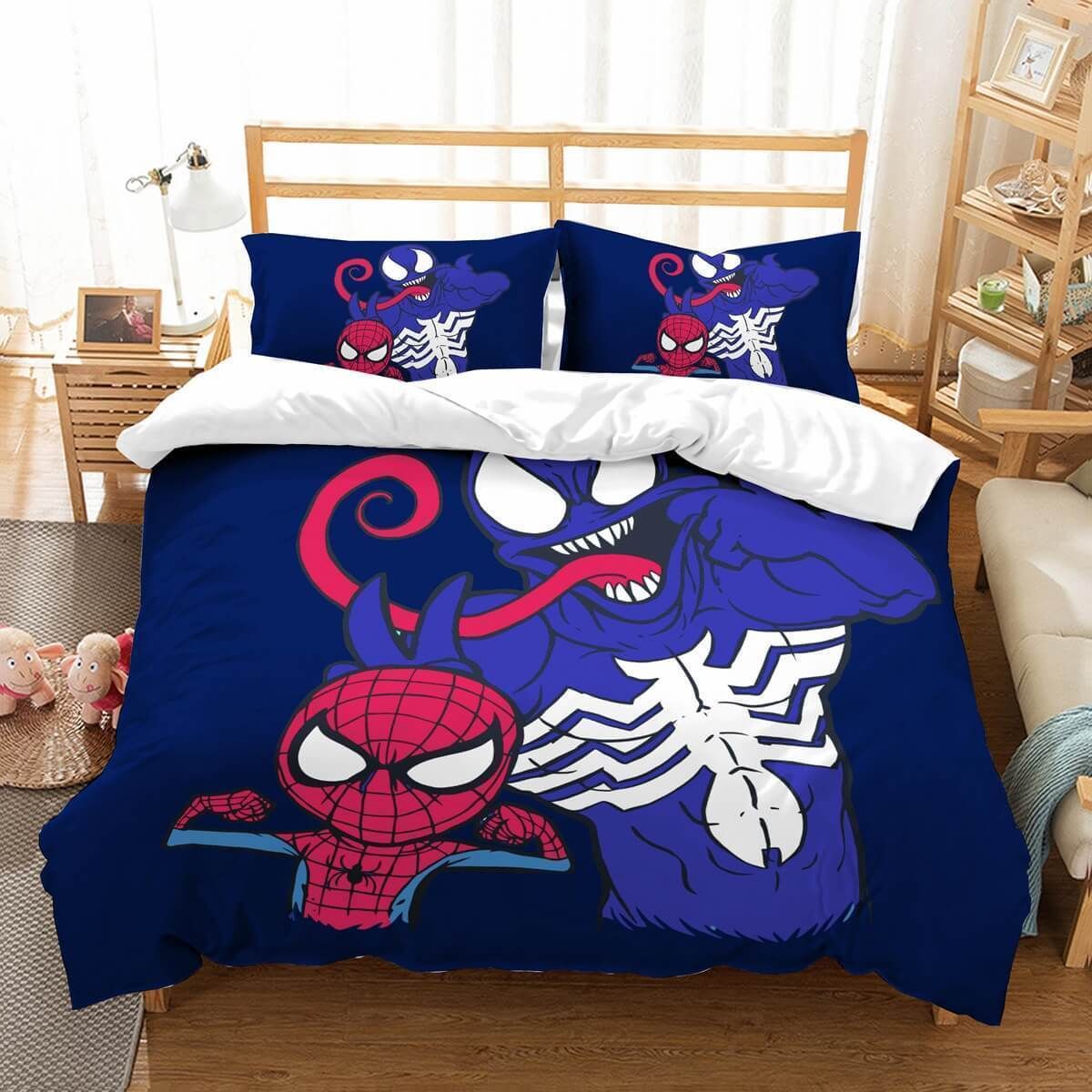Venom And Spider Man Duvet Cover Bedding Set Cheap King Size