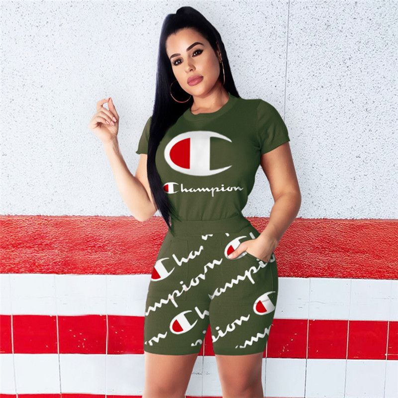 red champion biker shorts