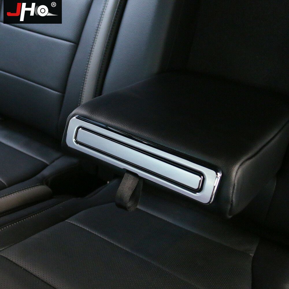 Chrome Accessories Rear Row Armrest Cup Holder Cover Trim For Ford F150 2015-18