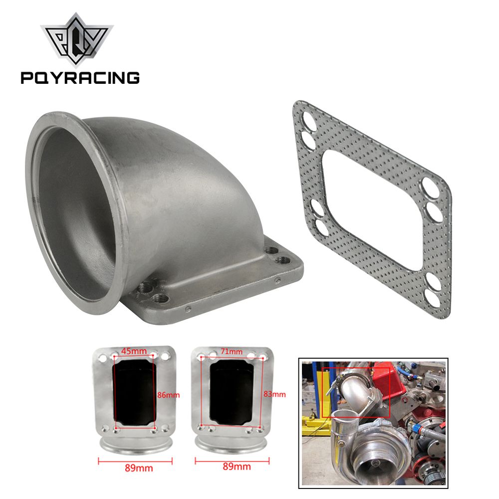 3 Inch V Band T3 /& T4 Turbocharger Cast Stainless 90 Degree Elbow Adapter Flange