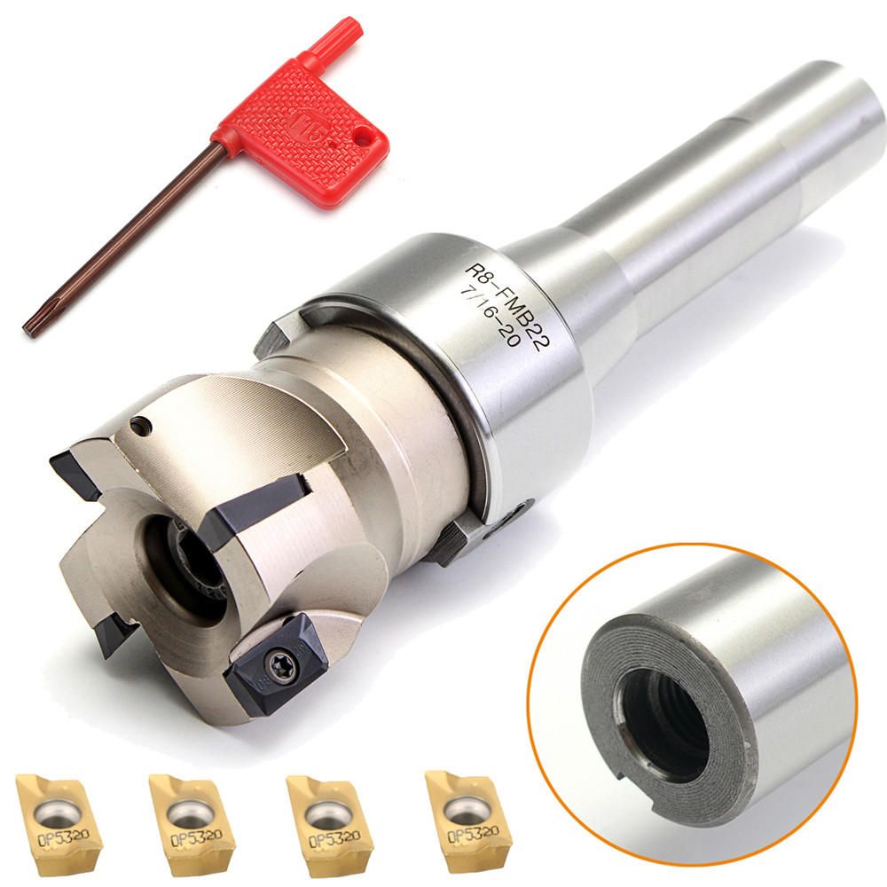 2020 R8 FMB22 Straight Shank Arbor 400R Face End Mill Cutter With