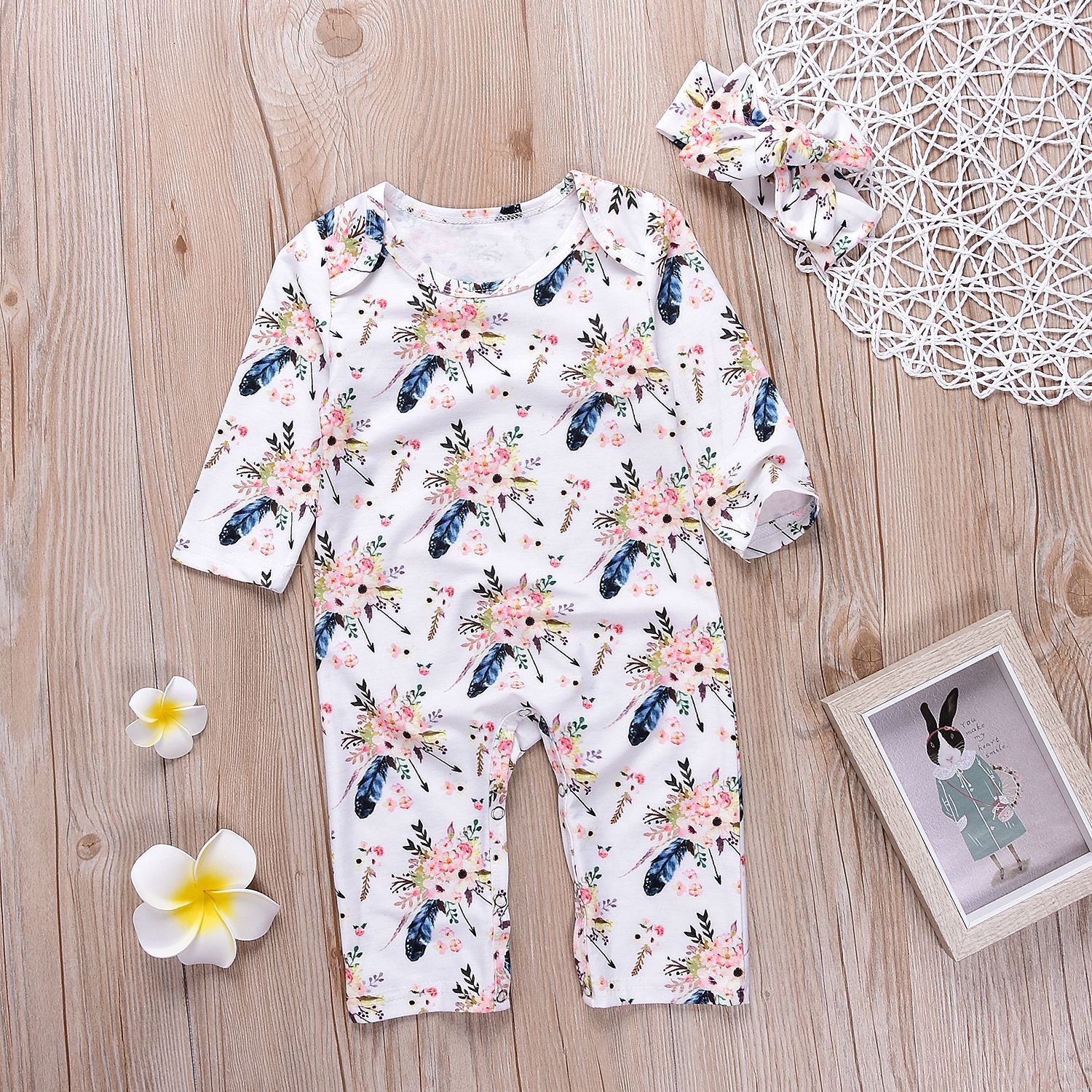 footless romper baby