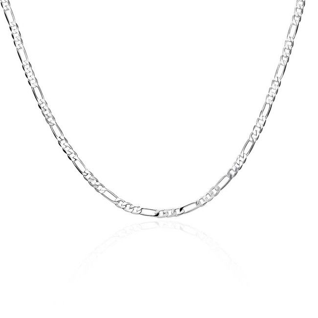 Plated Sterling Silver Necklace 16 18 20 22 24 26 28INCHS Mens 4MM ...