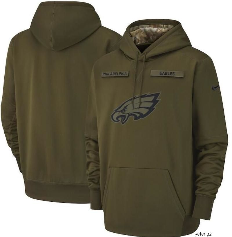 eagles army green hoodie