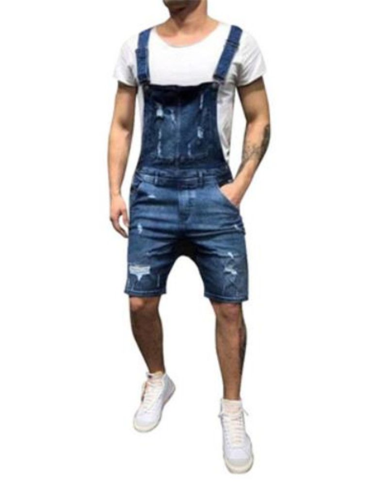 Compra Pantalones Jean De Trabajo Masculina De Ropa De Diseño Para Hombre  Flaco Agujeros Corto Jean El Traje De La Manera Del Verano Barato | Entrega  Rápida Y Calidad | Es.Dhgate