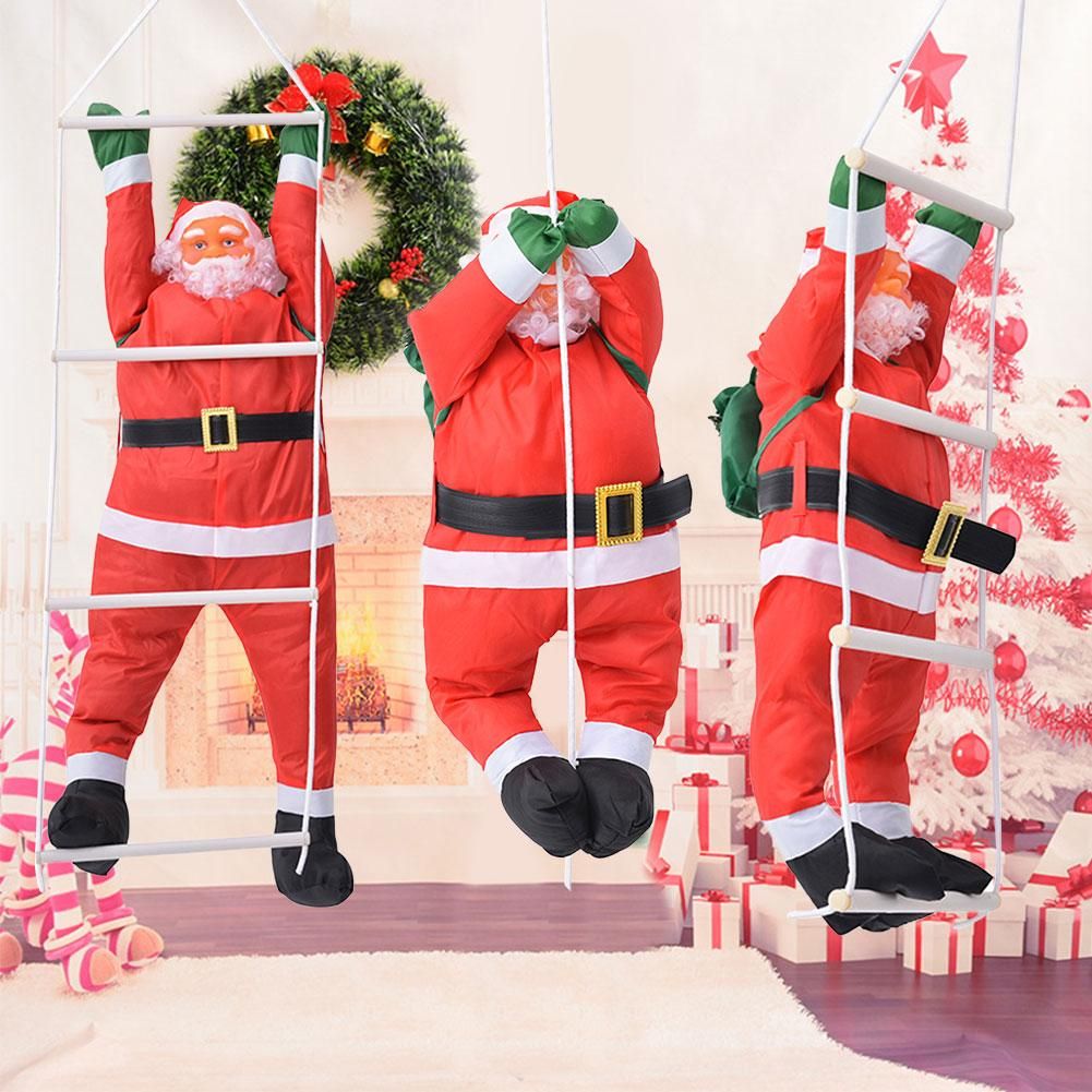 Climbing Rope Ladder Santa Claus Christmas Decorations Outdoor