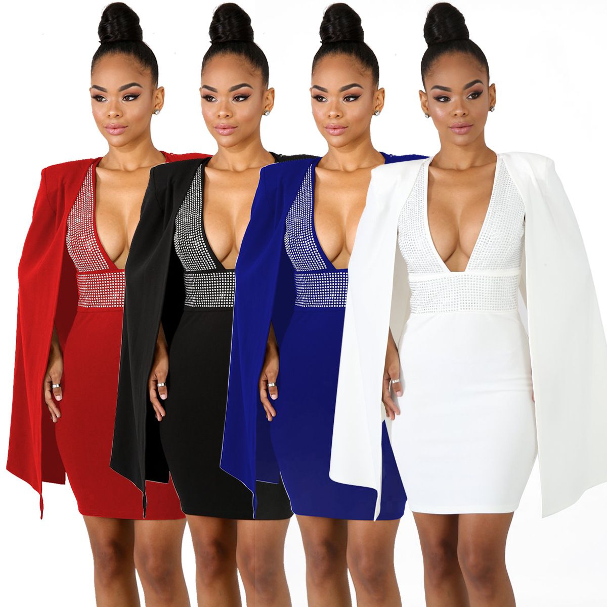 Acheter Ensemble Deux Pièces Pour Femmes à Mini Robe Moulante Pailletée Manteau De Manteau Tenue De Soirée Décontractée De 2312 Du Styledress