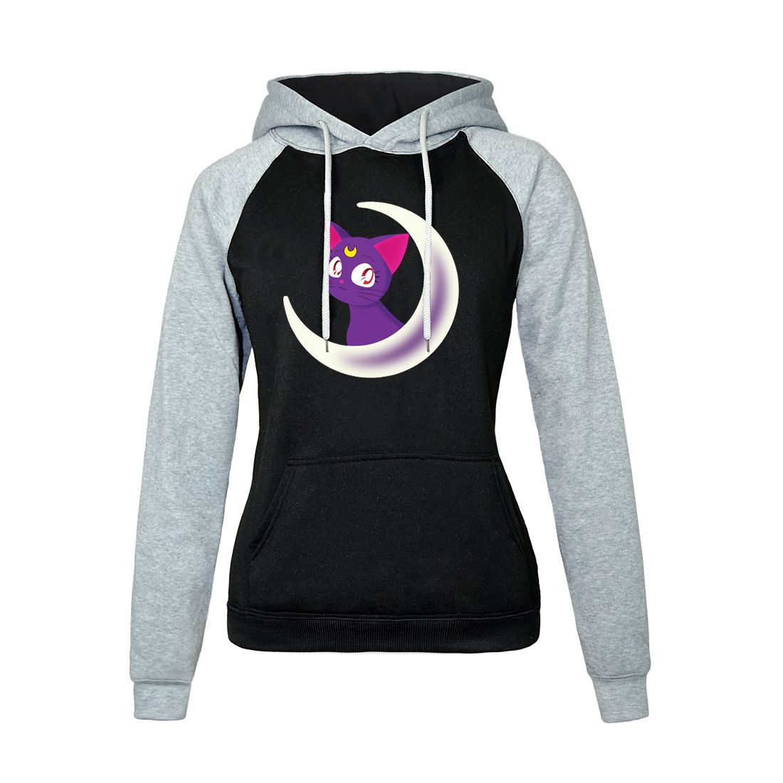 sailor moon luna moletom com capuz