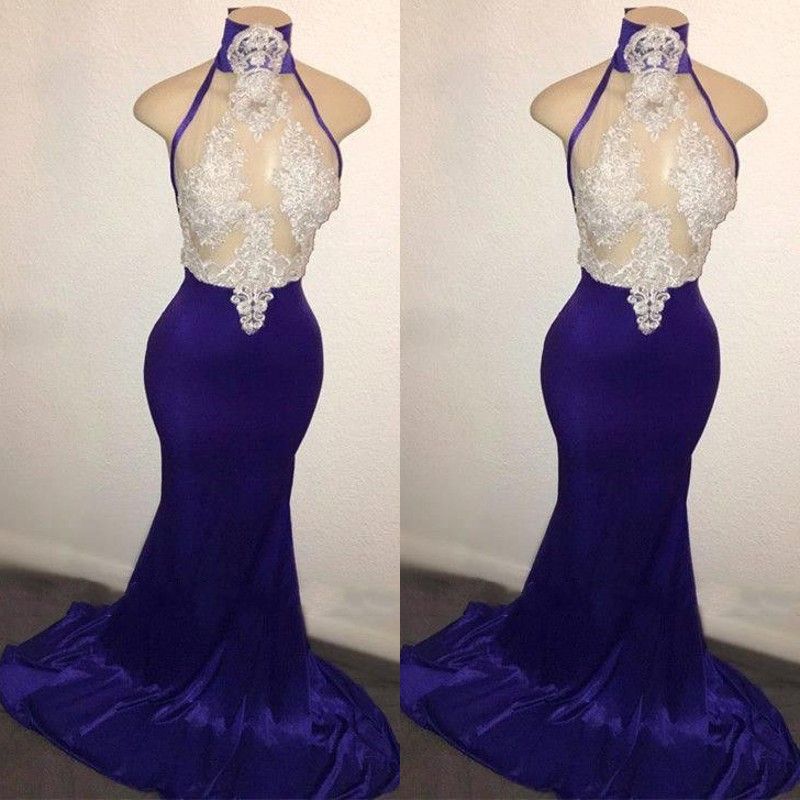 plum mermaid prom dress