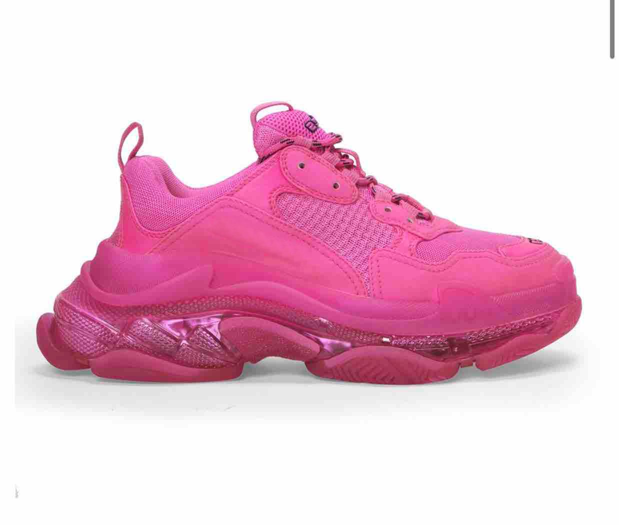 Triple S Pink Shoes New Version Clear 