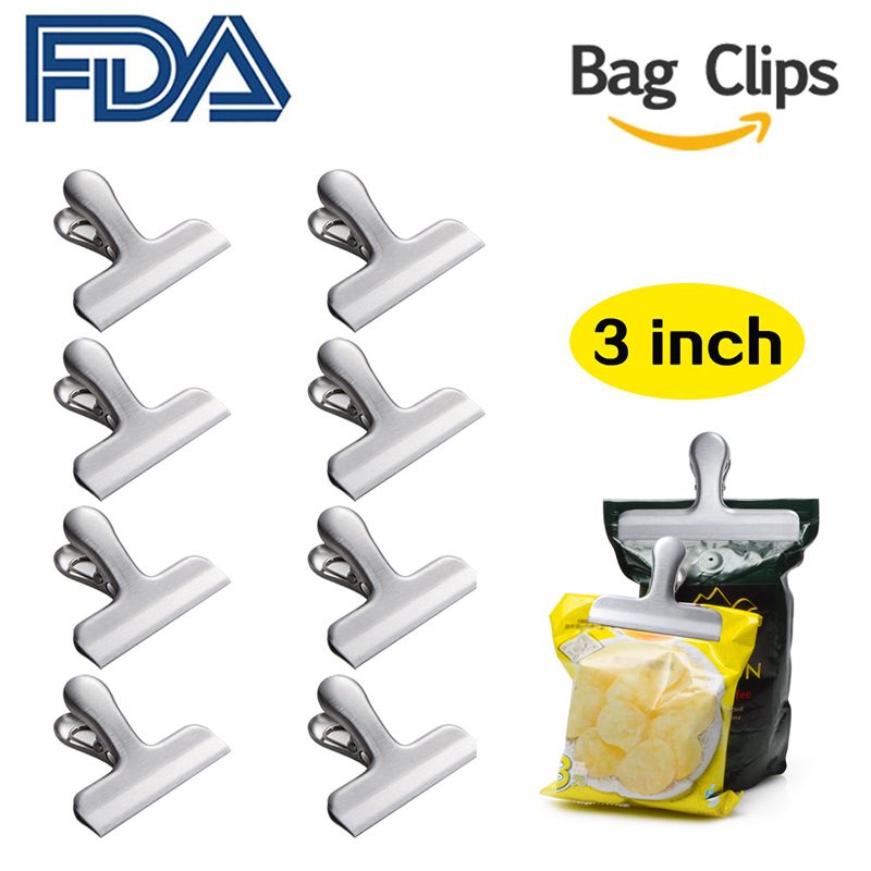 2020 Stainless Steel Heavy Duty Food Bag Clips Perfect For Air Tight