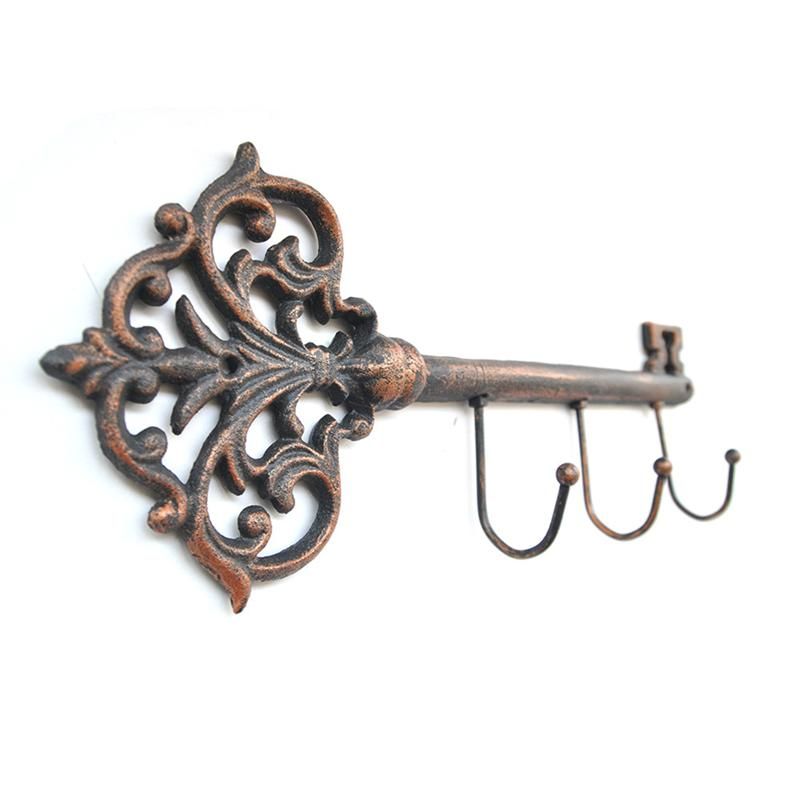 Wall Mounted Rustic Key Holder Vintage Cast Iron New LULIND