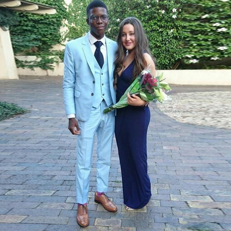 Light blue suit prom Clearance