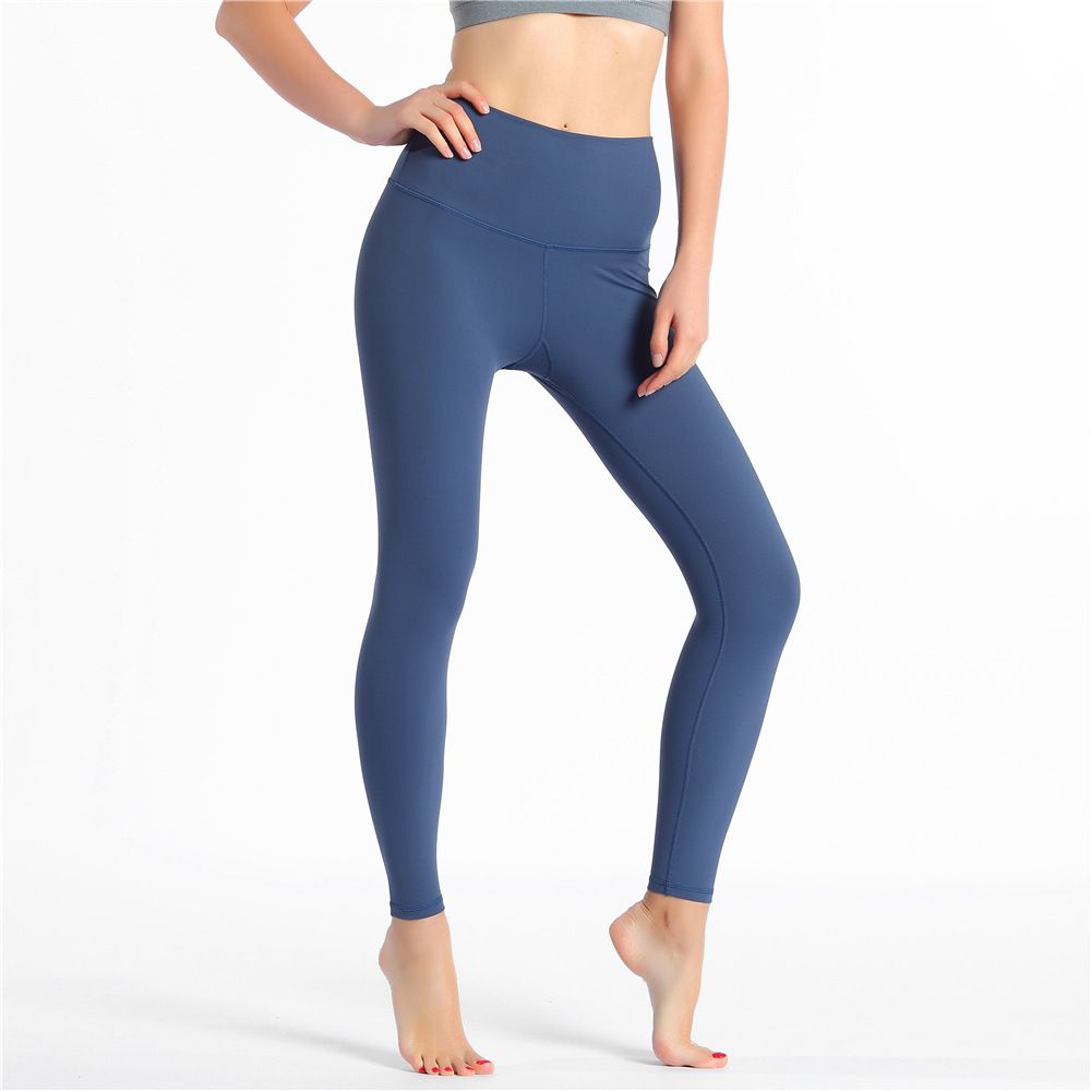 2020 Solid Color Women Yoga Pants High Waist Sports Gym Wear Leggings ...