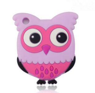 Anneau de dentition bébé hibou en silicone n ° 1