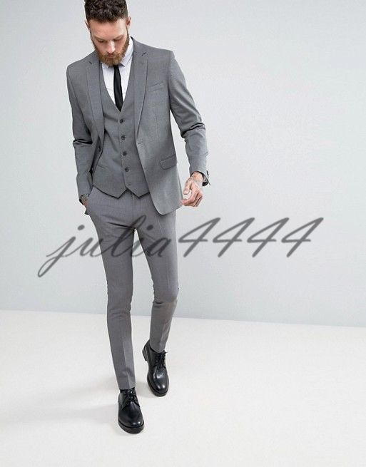 Acquistare Abito Da Uomo Vintage Grigio Chiaro Completo Da Sposo Smoking  Italiano Costume Homme Mariage Da Sposo Bianco Giacca Da Uomo 3 Pezzi Slim  Fit Terno Masculino Economico | Consegna Veloce E
