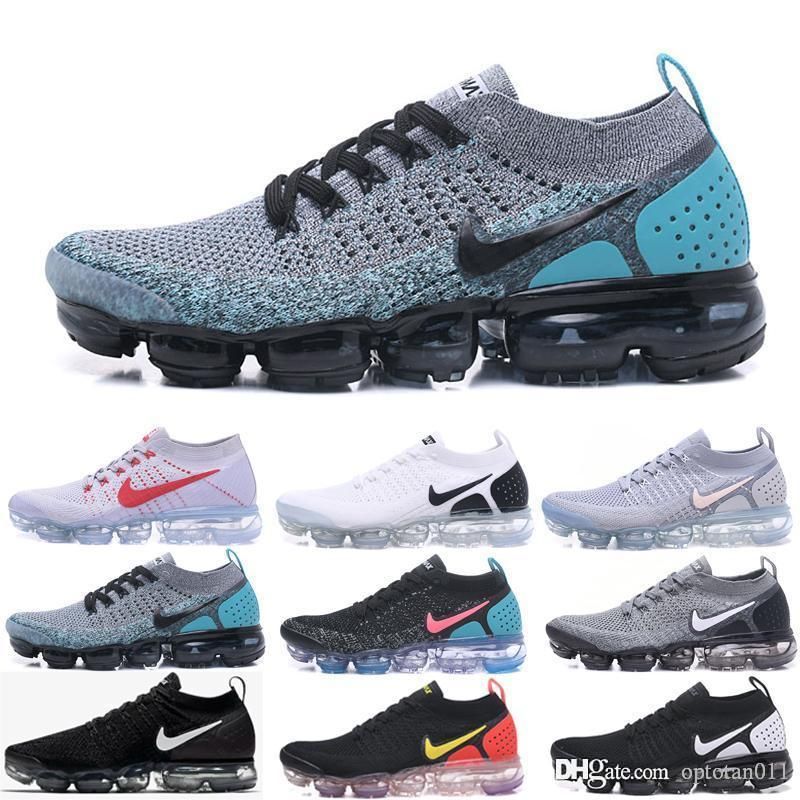 Gimnasio Valle oyente Nike Vapormax flyknit air max Zapatillas de diseñador calientes mix max 2.0  mujeres Hombres zapatillas de