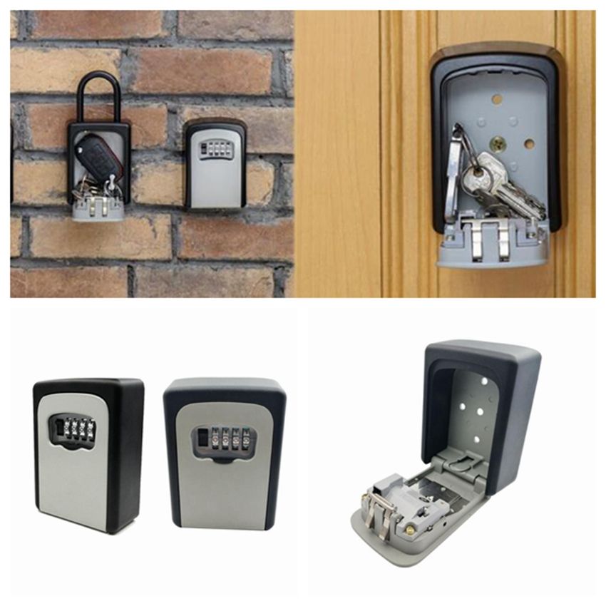 2019 Wall Mounted Combination Password Keys Hook Organizer Boxes