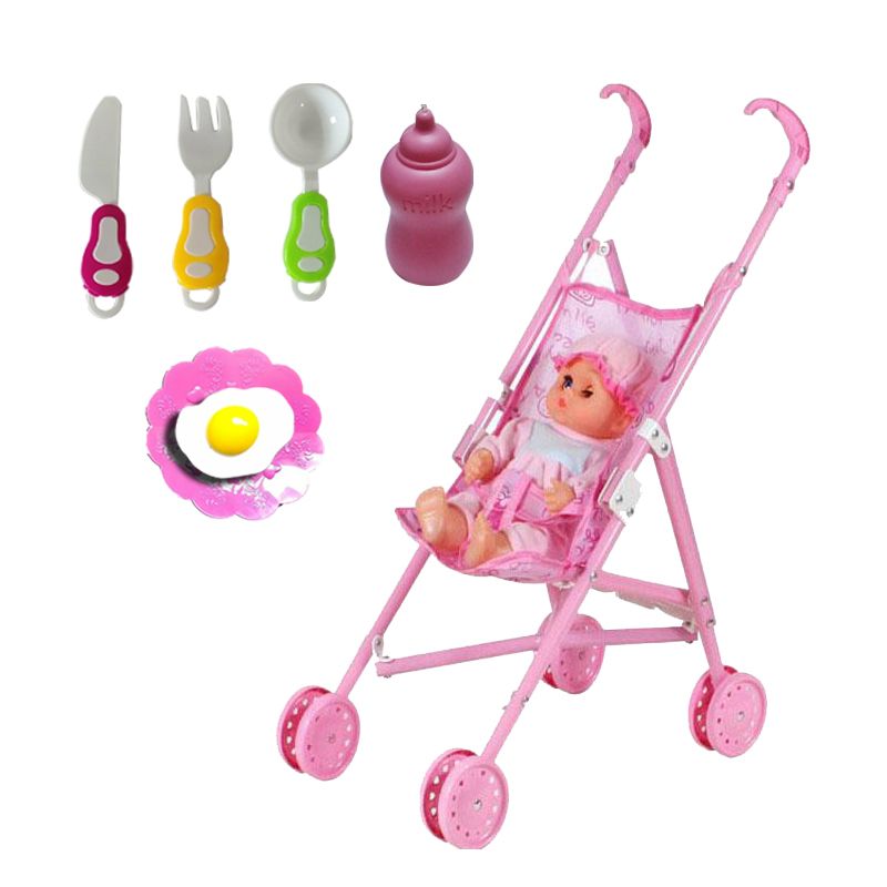 baby doll with trolley