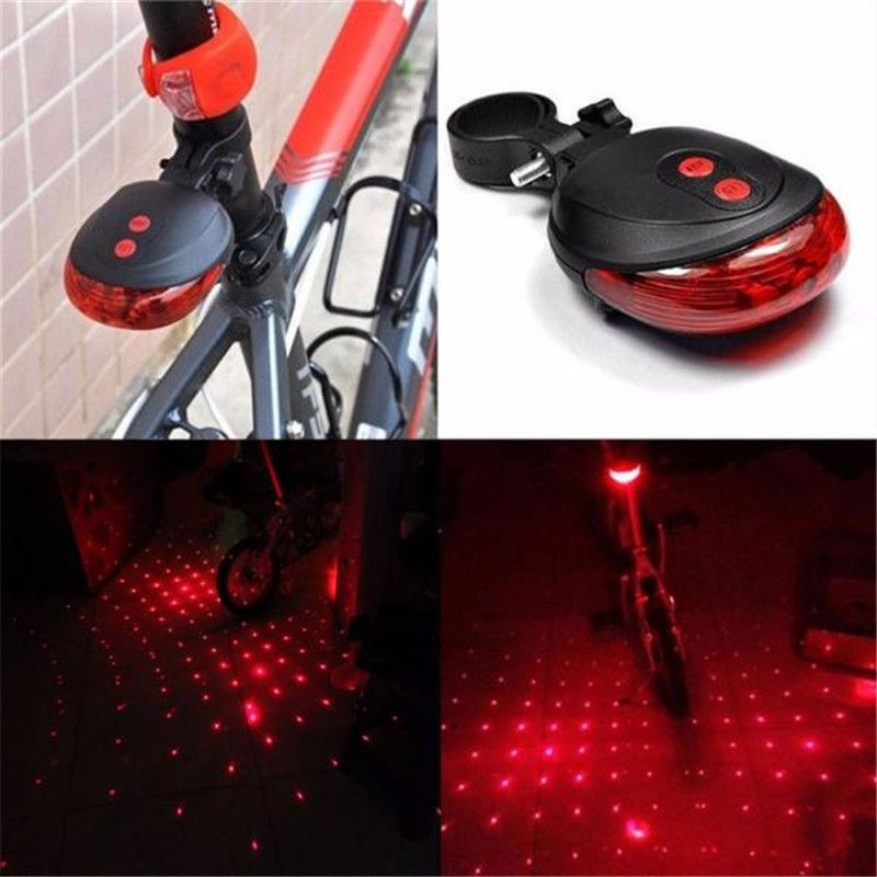 Rojo 2 LED bicicleta ciclismo parpadean luz trasera advertencia de seguridad lámpara luz