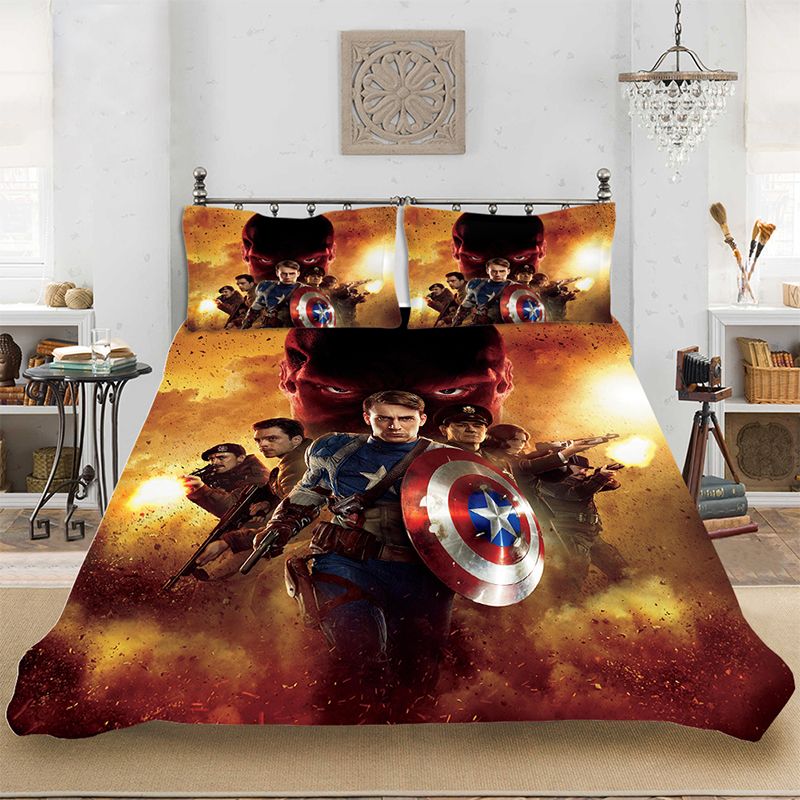 Marvel Hd 3d Print Superhero Cool Bedding Set Bedclothes Include