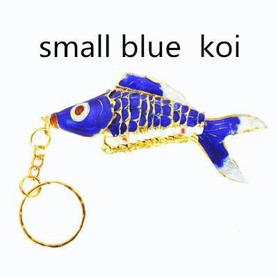 blue koi key ring