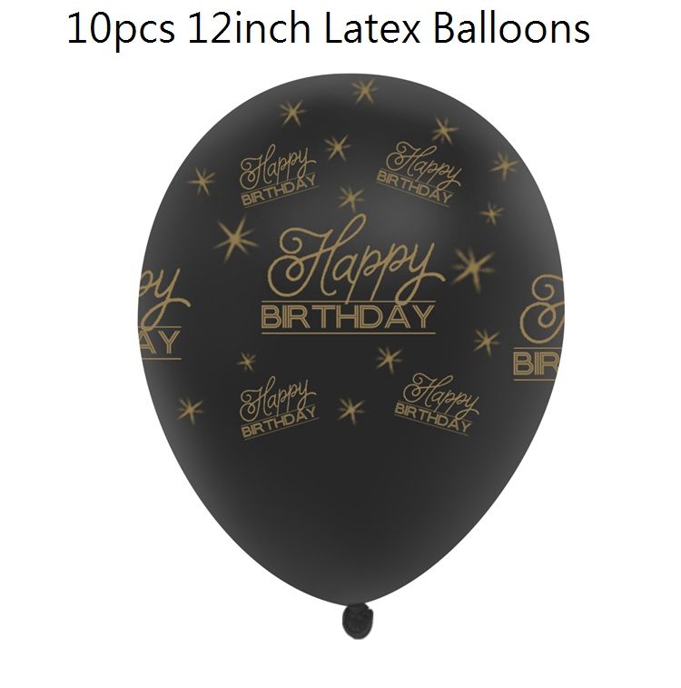 HB Ballon10pcs noir 12 pouces