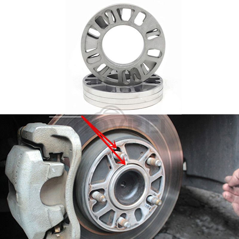 4Pcs 3-10mm Aluminum Alloy Wheel Spacers Shims Spacer Universal 4 /& 5 Stud Fit