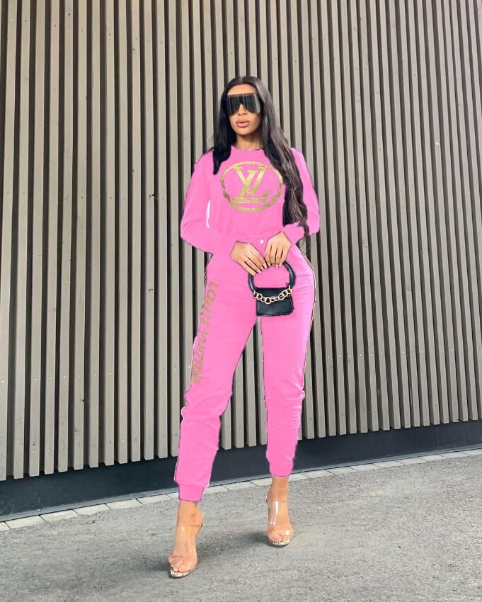 Luxury Women Designer Two Pieces Set DfLV Womens Letter Print Brand  Tracksuits Jogger Woman Set From Summer1618, $23.12