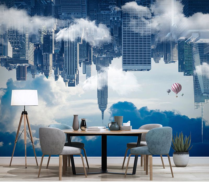 Grosshandel Bacaz Ballon Blau Ruckseiten New York City Tapeten Wandgemalde 3d Wandgemalde Fur Wohnzimmer Sofa Hintergrund 3d Tapetenwandbilder Von Vvsong 16 09 Auf De Dhgate Com Dhgate