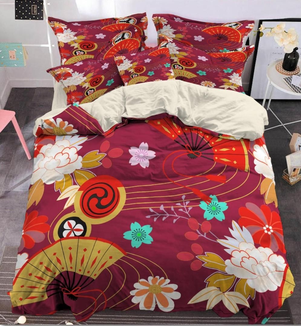 Hot Japan Style Duvet Cover Set Bedclothes Bed Linen Sakura