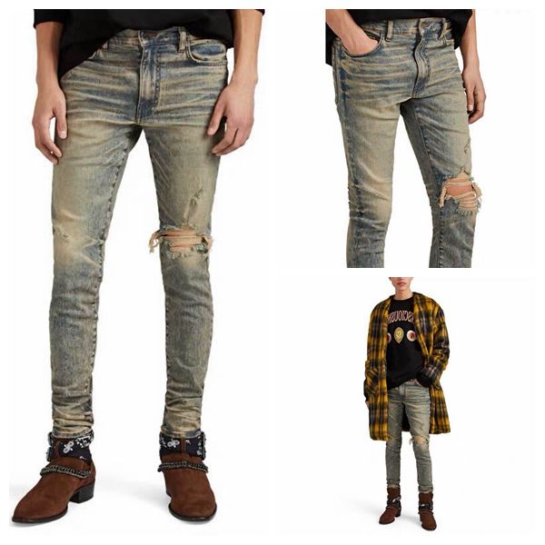Mens Designer Jeans Slim Fit 