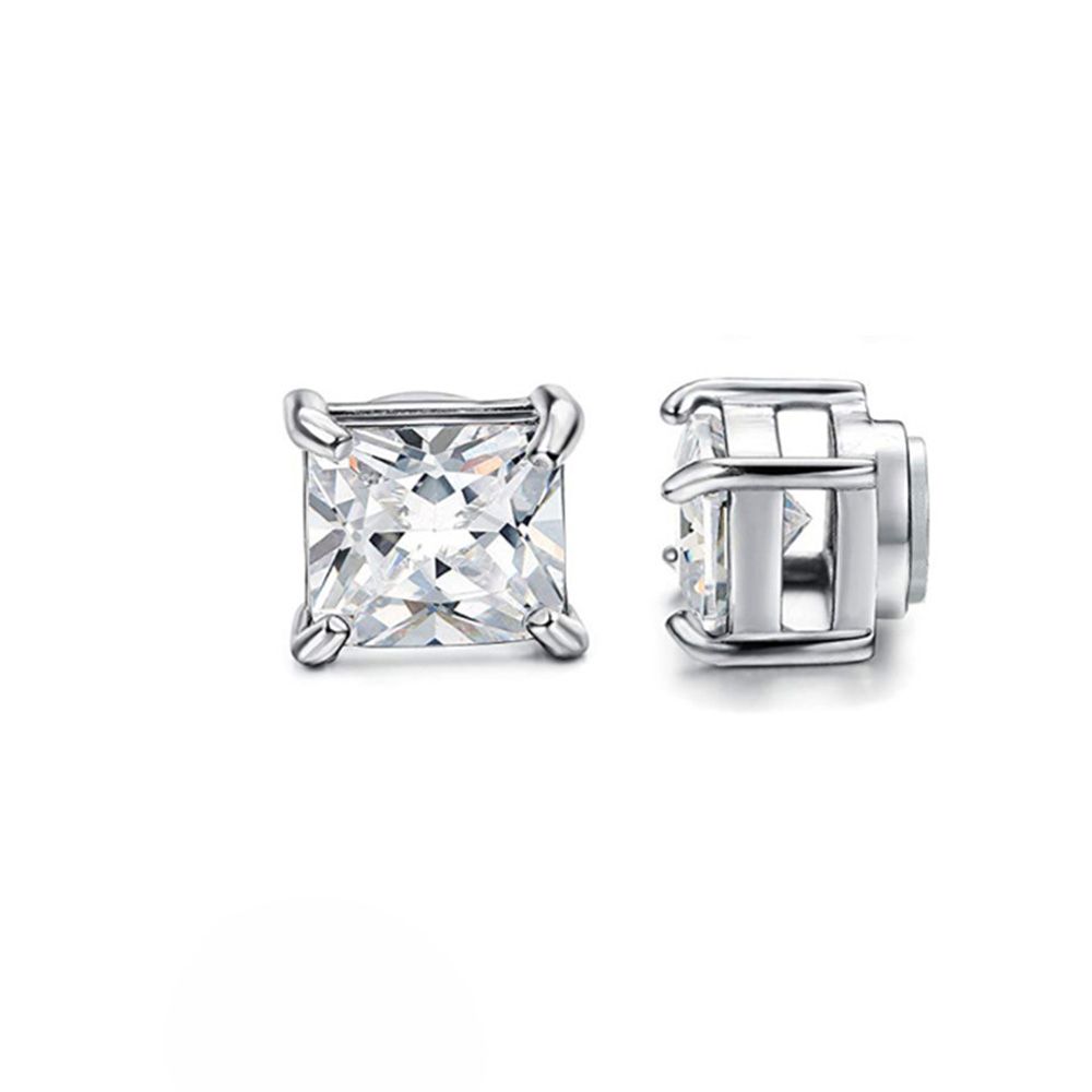 White Square Zircon 1 pair